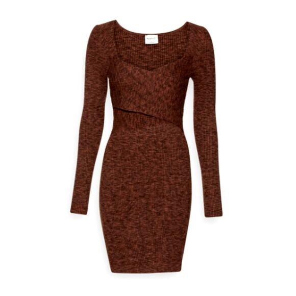 Abercrombie & Fitch Wrap-Front Mini Sweater Dress XSP - Picture 1 of 8